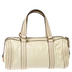 Gucci Light Cream Leather Small Duchessa Boston Bag