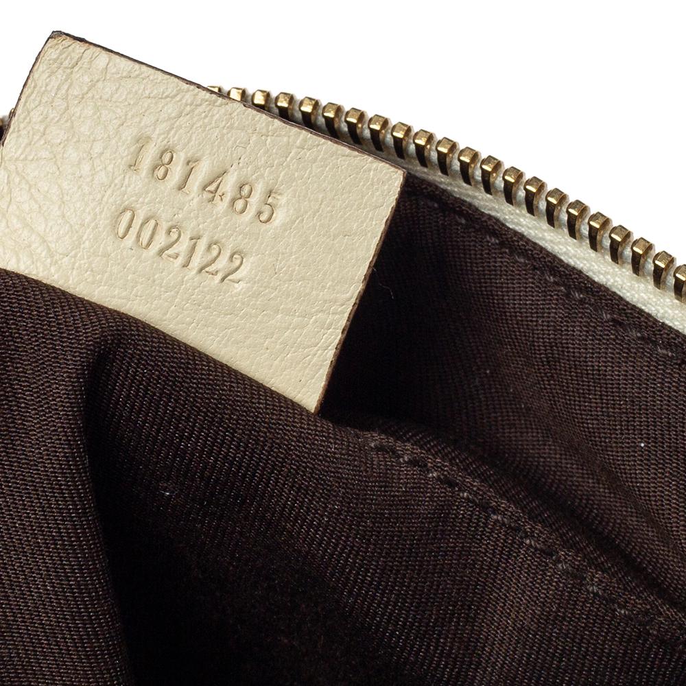 Gucci, kleine Duchessa Boston Tasche aus hell cremefarbenem Leder 3