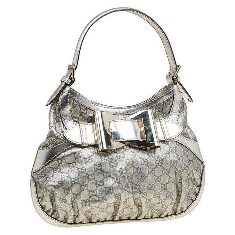 Gucci Light Gold Guccissima Leather Medium Queen Hobo For Sale at 1stdibs