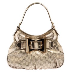 Gucci Light Gold Guccissima Leather Medium Queen Hobo