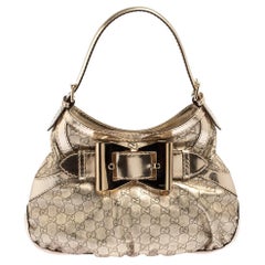 Gucci Light Gold Guccissima Leather Medium Queen Hobo