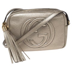 Gucci Light Gold Leather Small Soho Disco Shoulder Bag