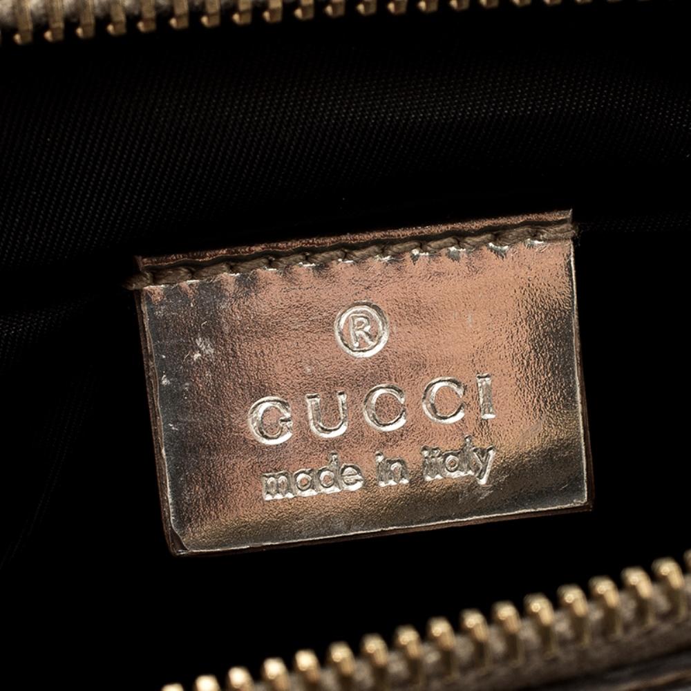 Gucci Light Gold Patent Leather Studded Evening Wristlet 4