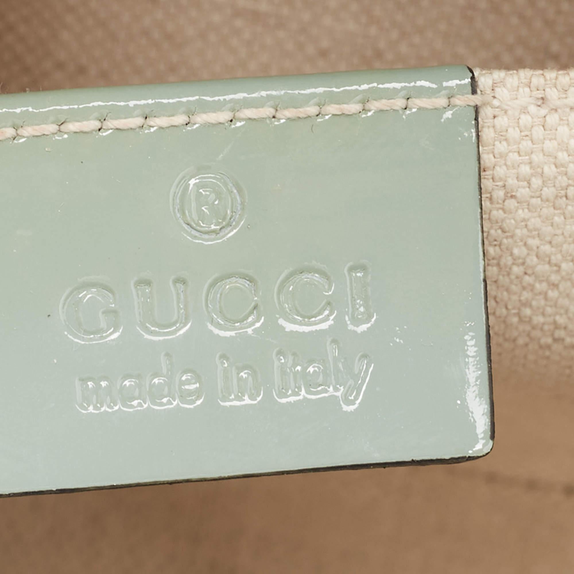 Gucci Light Green Patent Leather Emily Shoulder Bag 4