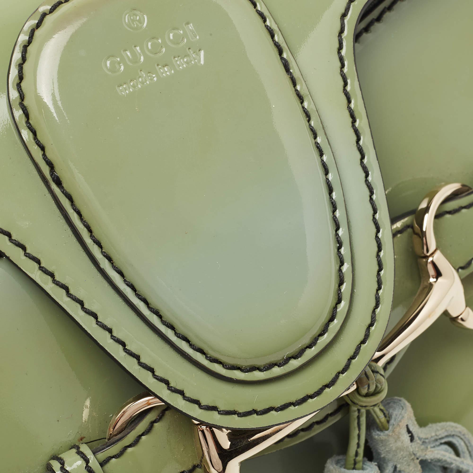Gucci Light Green Patent Leather Emily Shoulder Bag 8