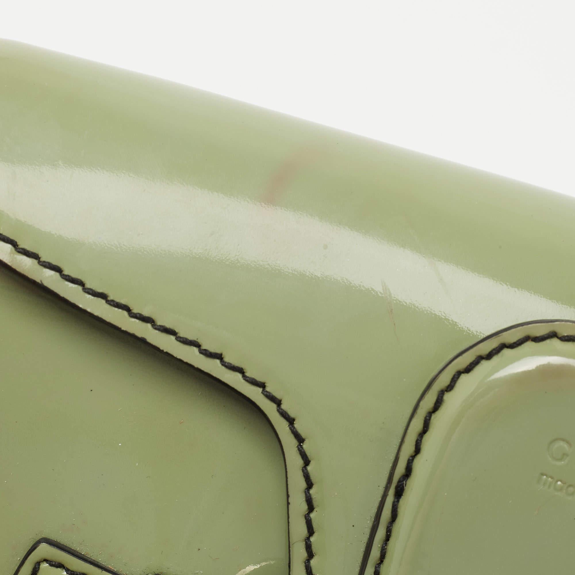 Gucci Light Green Patent Leather Emily Shoulder Bag 9
