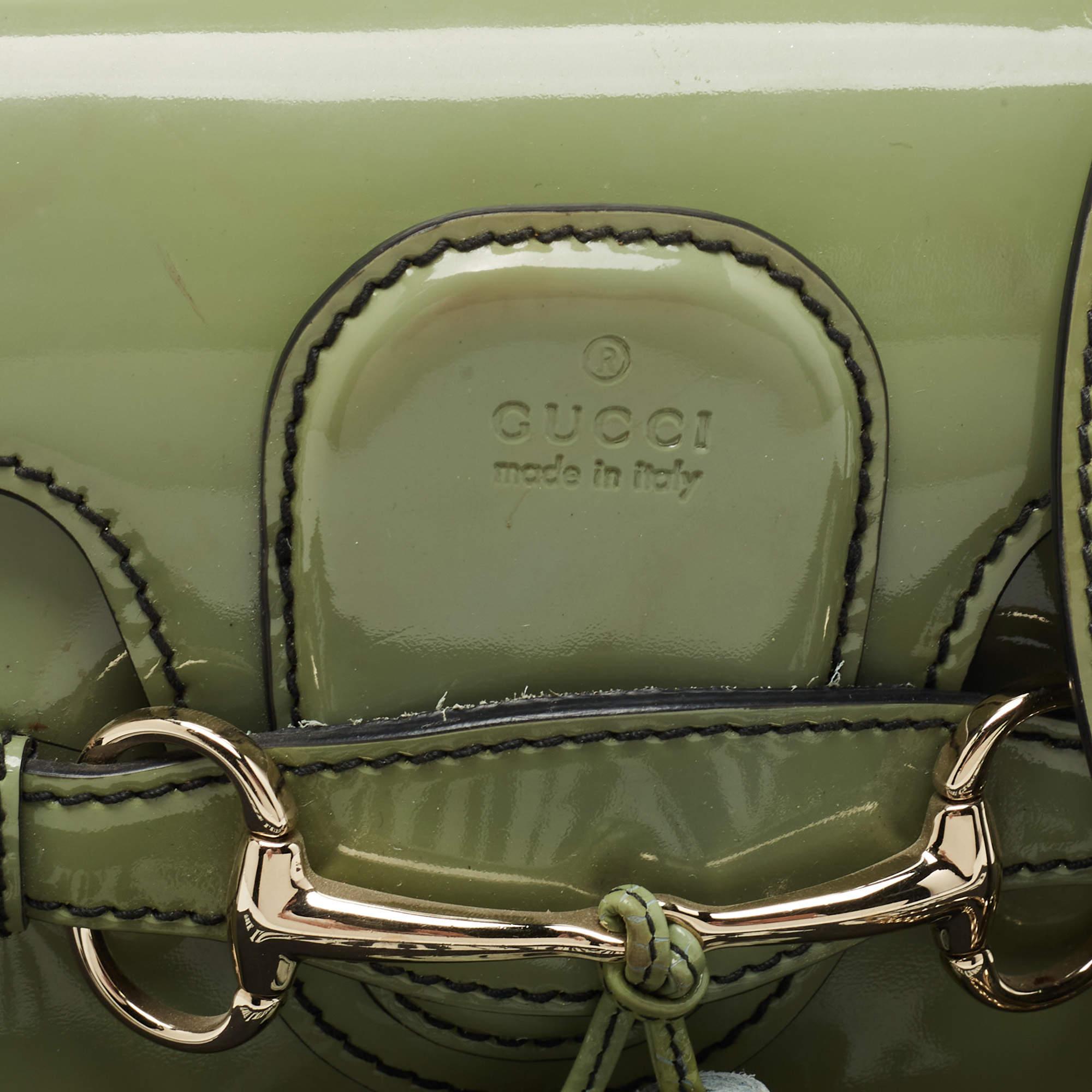 Gucci Light Green Patent Leather Emily Shoulder Bag 2