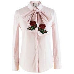 Gucci Light pink bow-embellished shirt US 0-2