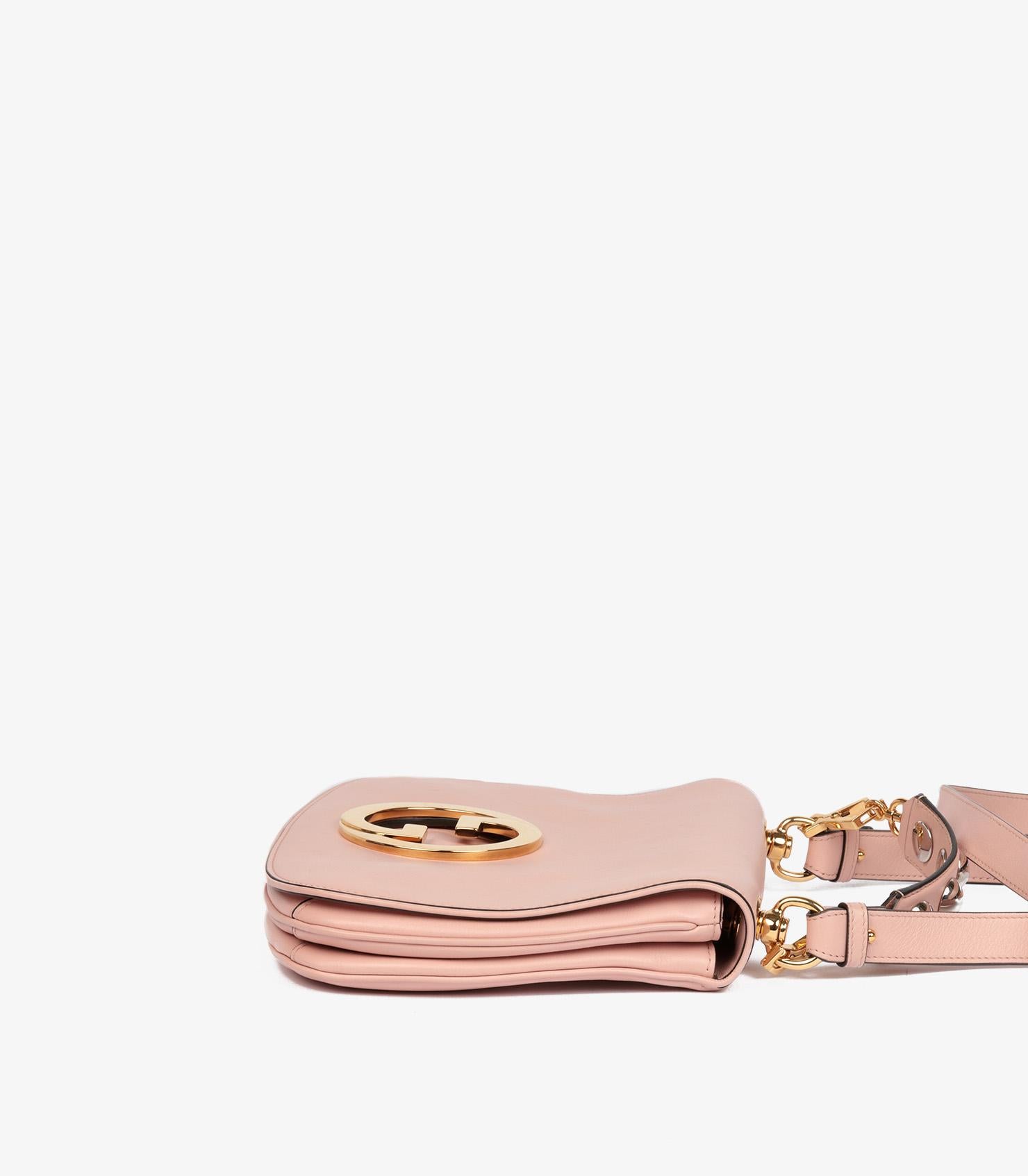 Gucci - Sac à bandoulière Blondie moyen en cuir de veau rose pâle Excellent état à Bishop's Stortford, Hertfordshire