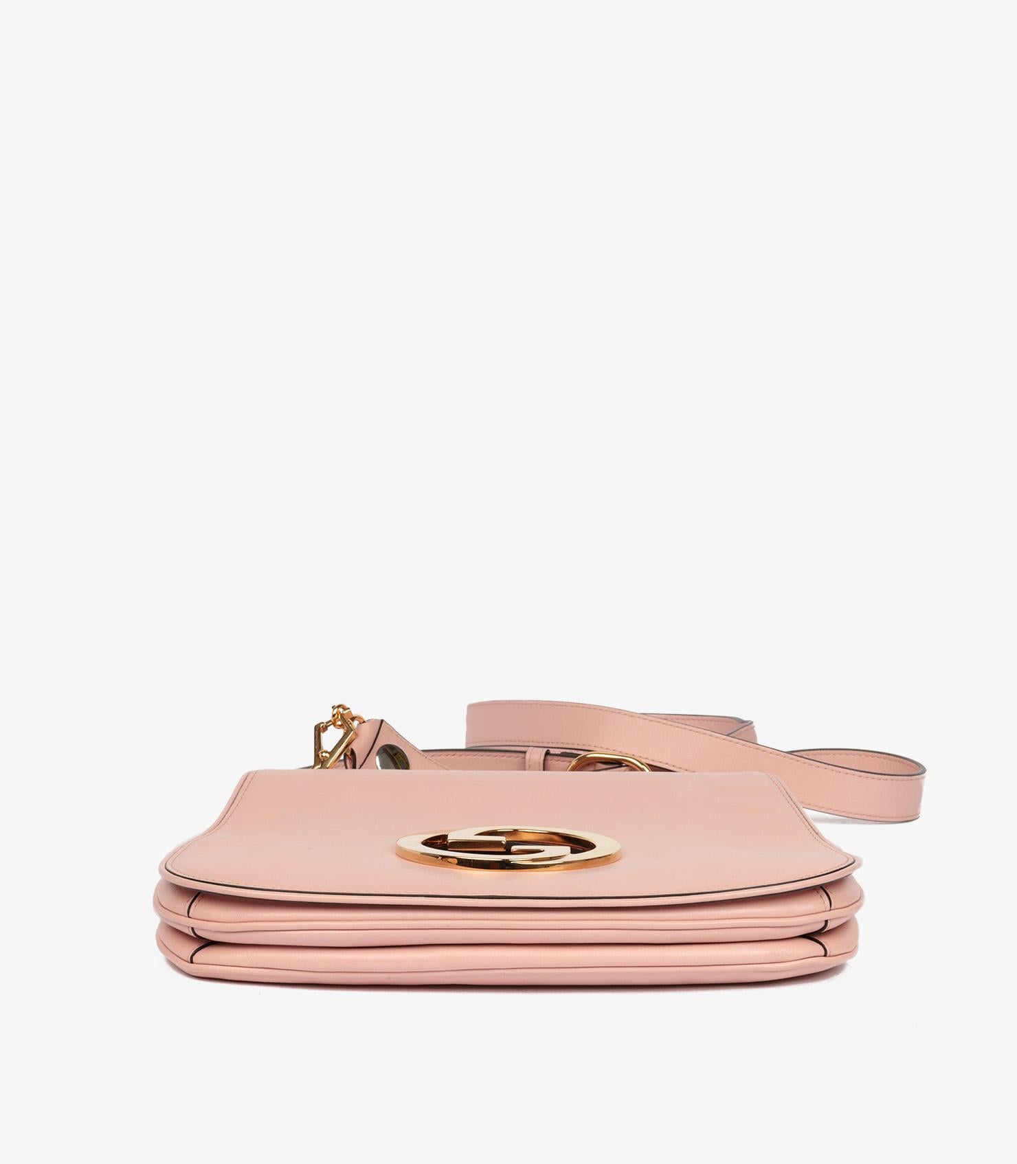  Gucci - Sac à bandoulière Blondie moyen en cuir de veau rose pâle Unisexe 
