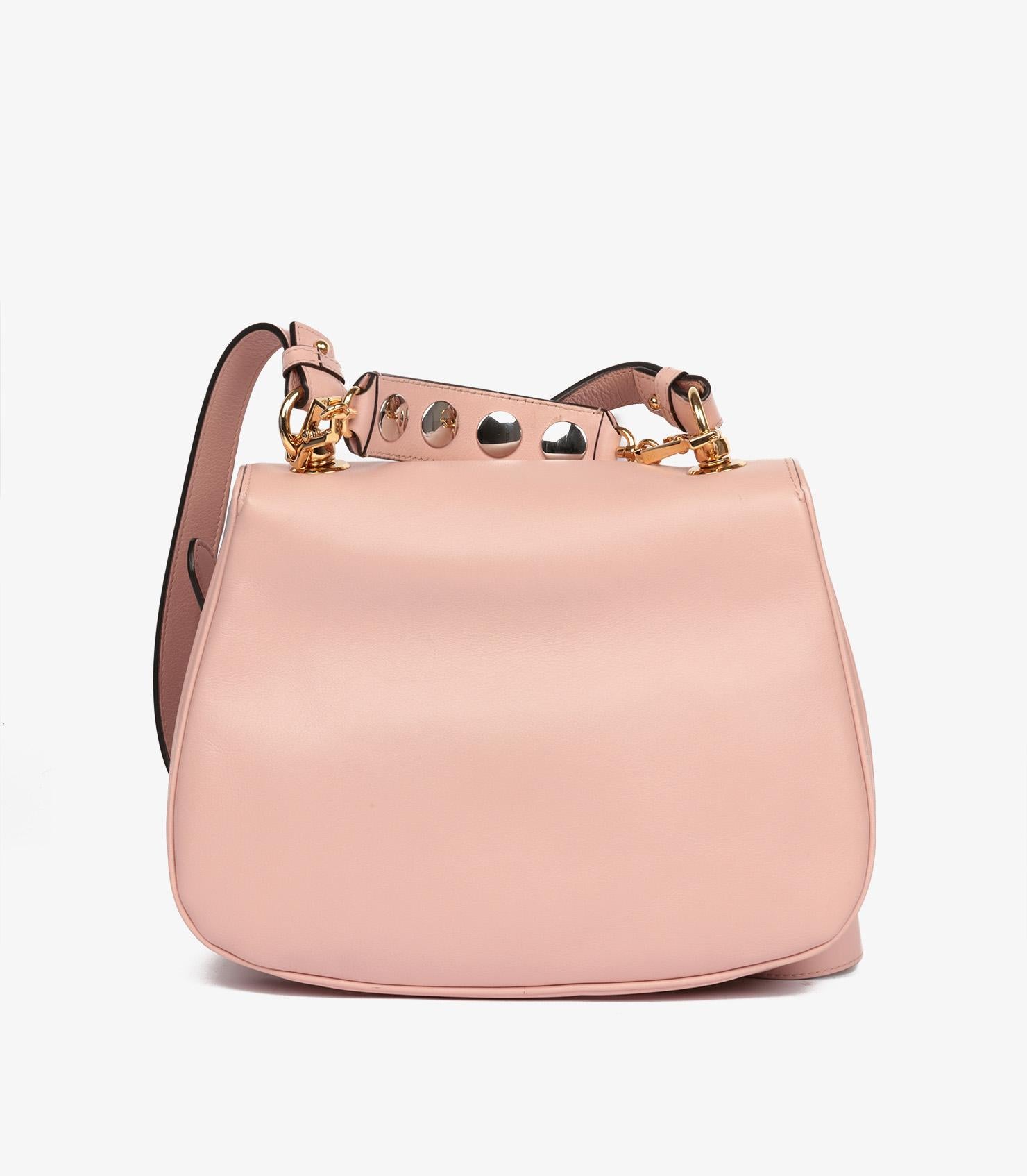 Gucci - Sac à bandoulière Blondie moyen en cuir de veau rose pâle 1