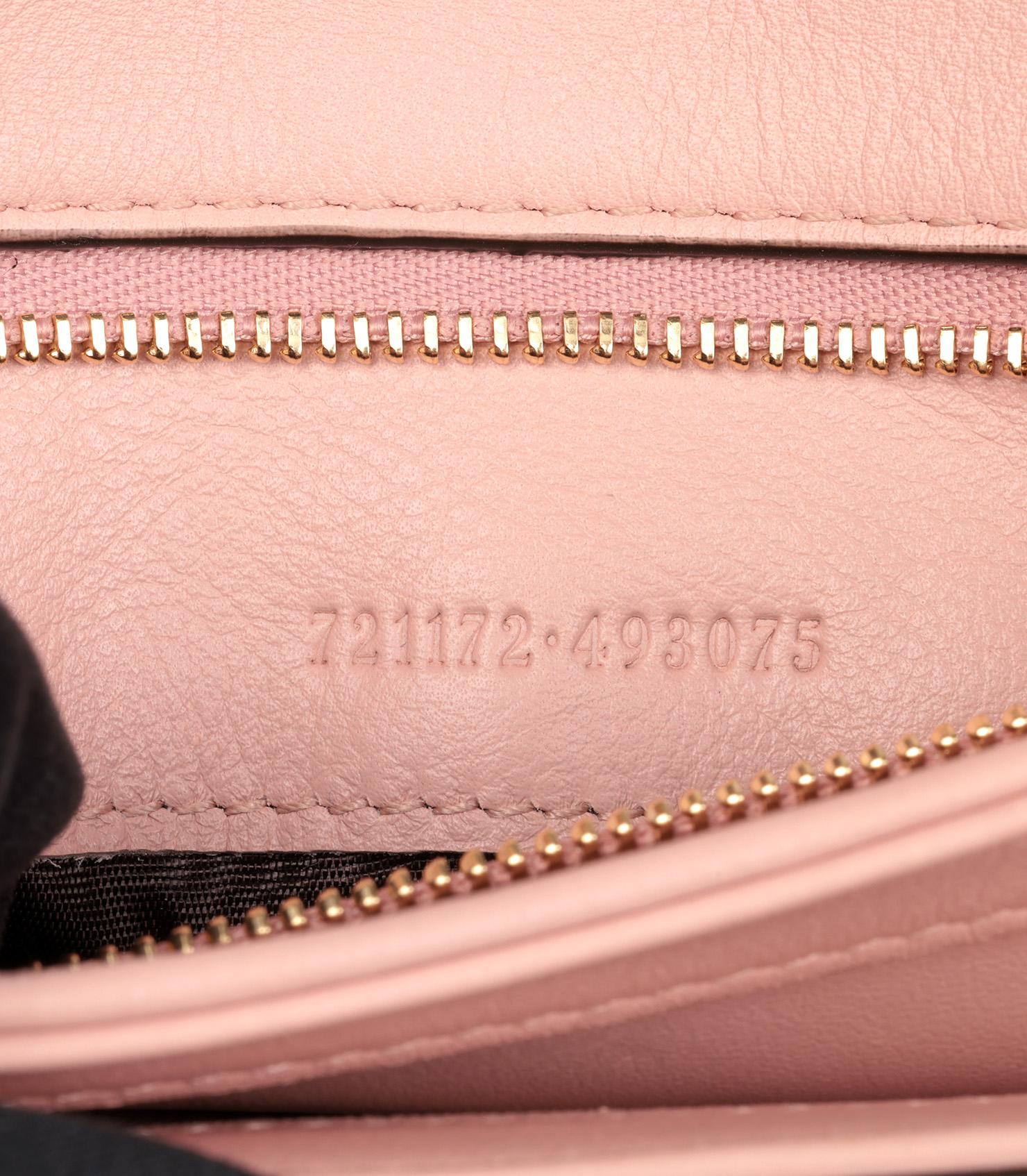 Gucci - Sac à bandoulière Blondie moyen en cuir de veau rose pâle 3