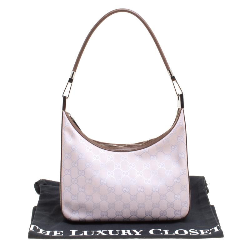 Gucci Lilac GG Canvas and Leather Shoulder Bag 3