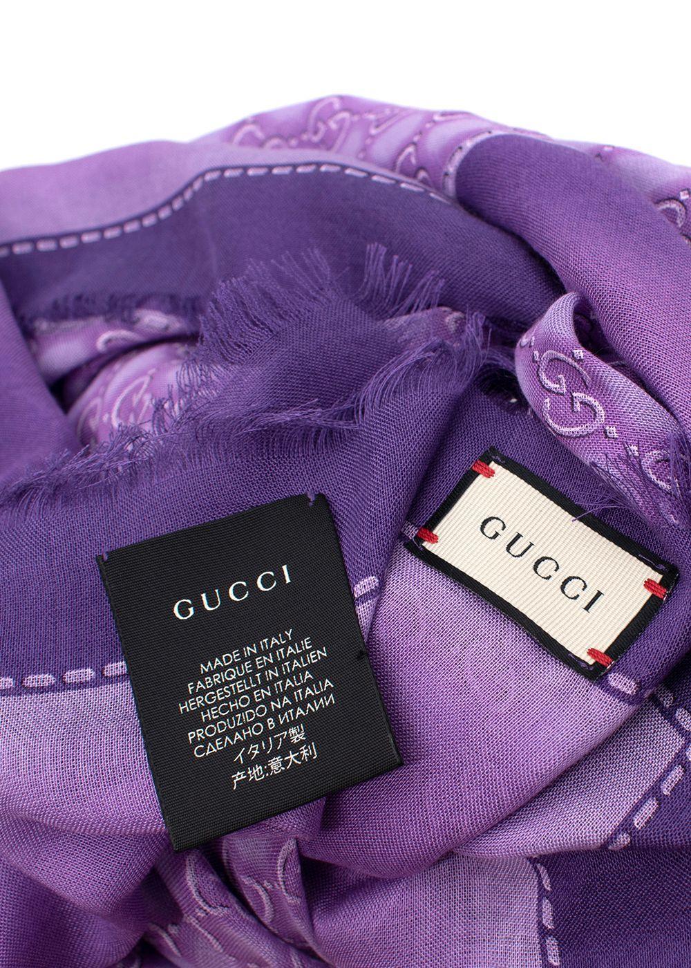 gucci purple scarf