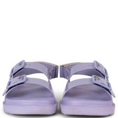 GUCCI lilac rubber 2021 ISLA DOUBLE STRAP Sandals Shoes 37