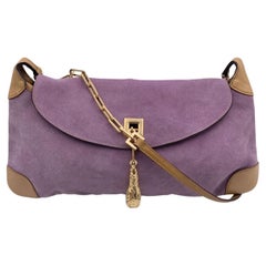 Gucci Lilac Suede Tom Ford Tiger Head Shoulder Bag