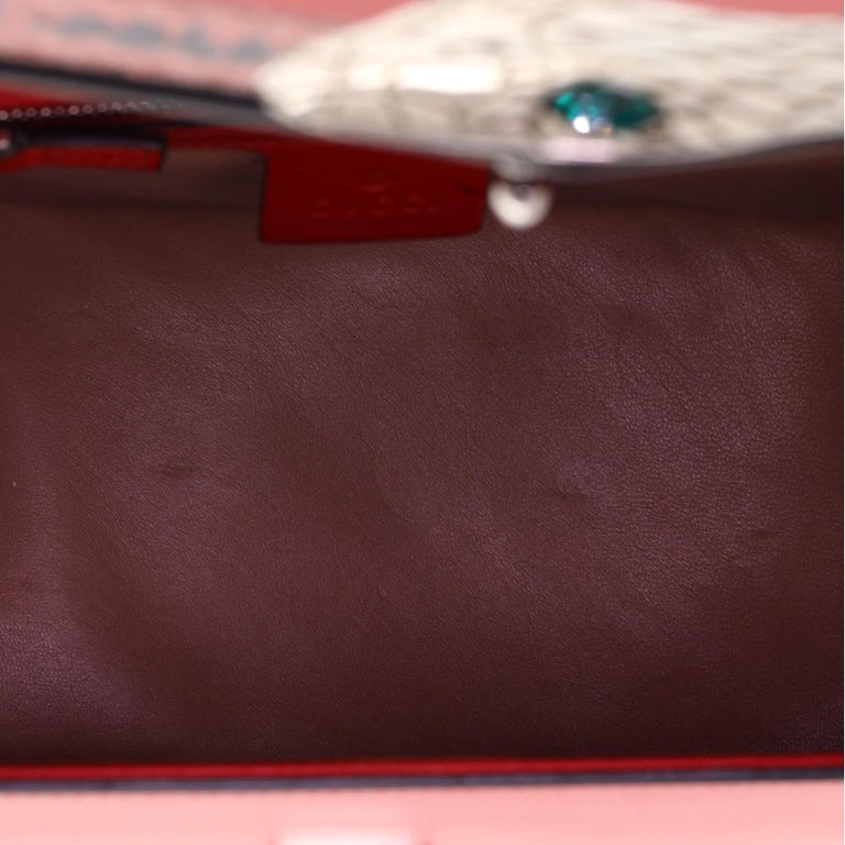 Gucci Lilith Top Handle Bag Leather with Snakeskin Small For Sale at 1stDibs