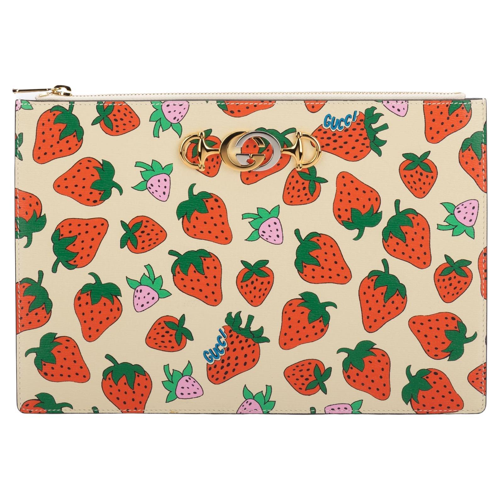 Gucci Lim.Ed. BNIB Strawberry Clutch at 1stDibs | gucci strawberry clutch,  gucci fraise, gucci strawberry wallet