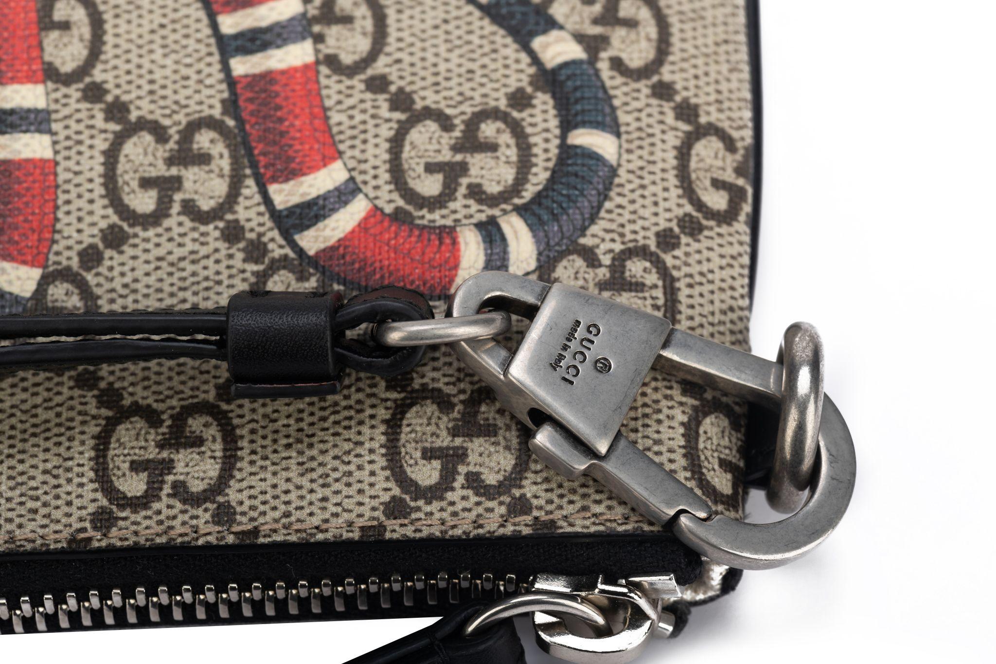 Gucci Lim.Ed. Monogram Snake Wristlet In New Condition For Sale In West Hollywood, CA