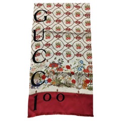 Gucci Seidenschal in limitierter Auflage, 100 Jahre, Neu