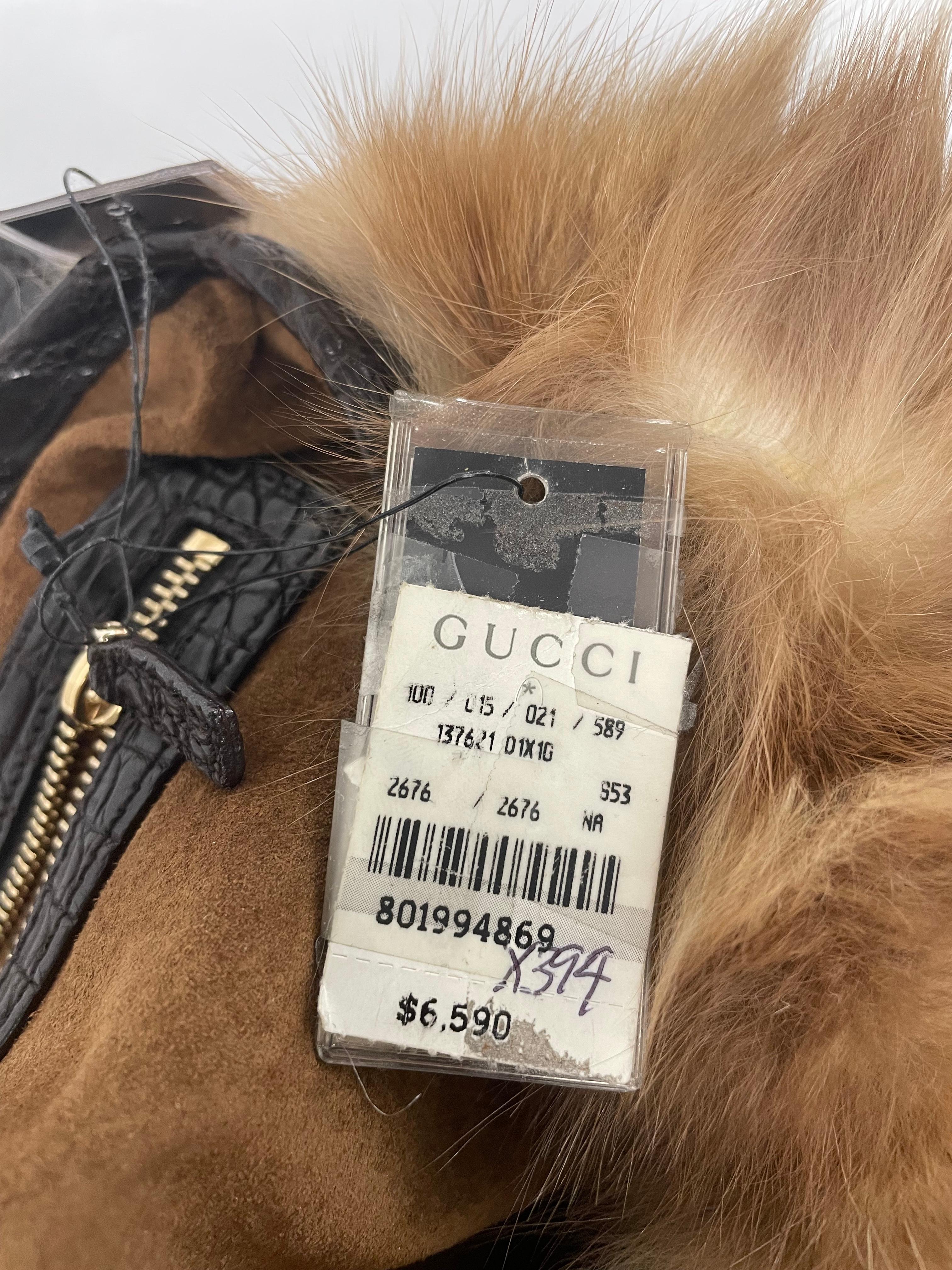 Women's or Men's Gucci Limited Edition 85th Anniversary Mink Fur Medium Pelham Hobo For Sale