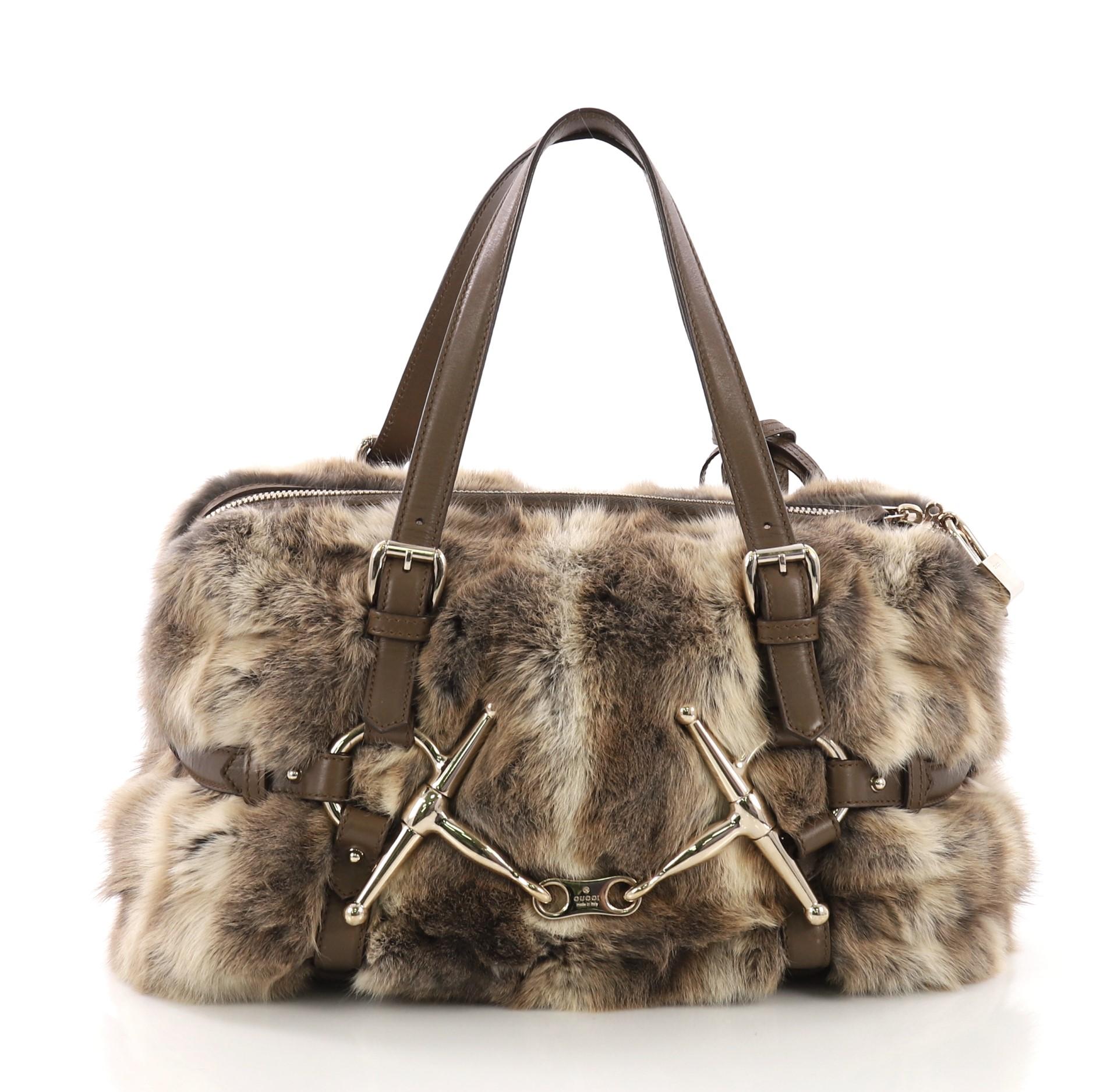 Gucci Limited Edition 85th Anniversary Satchel Rabbit Fur at 1stDibs | gucci  fur bag, gucci rabbit bag