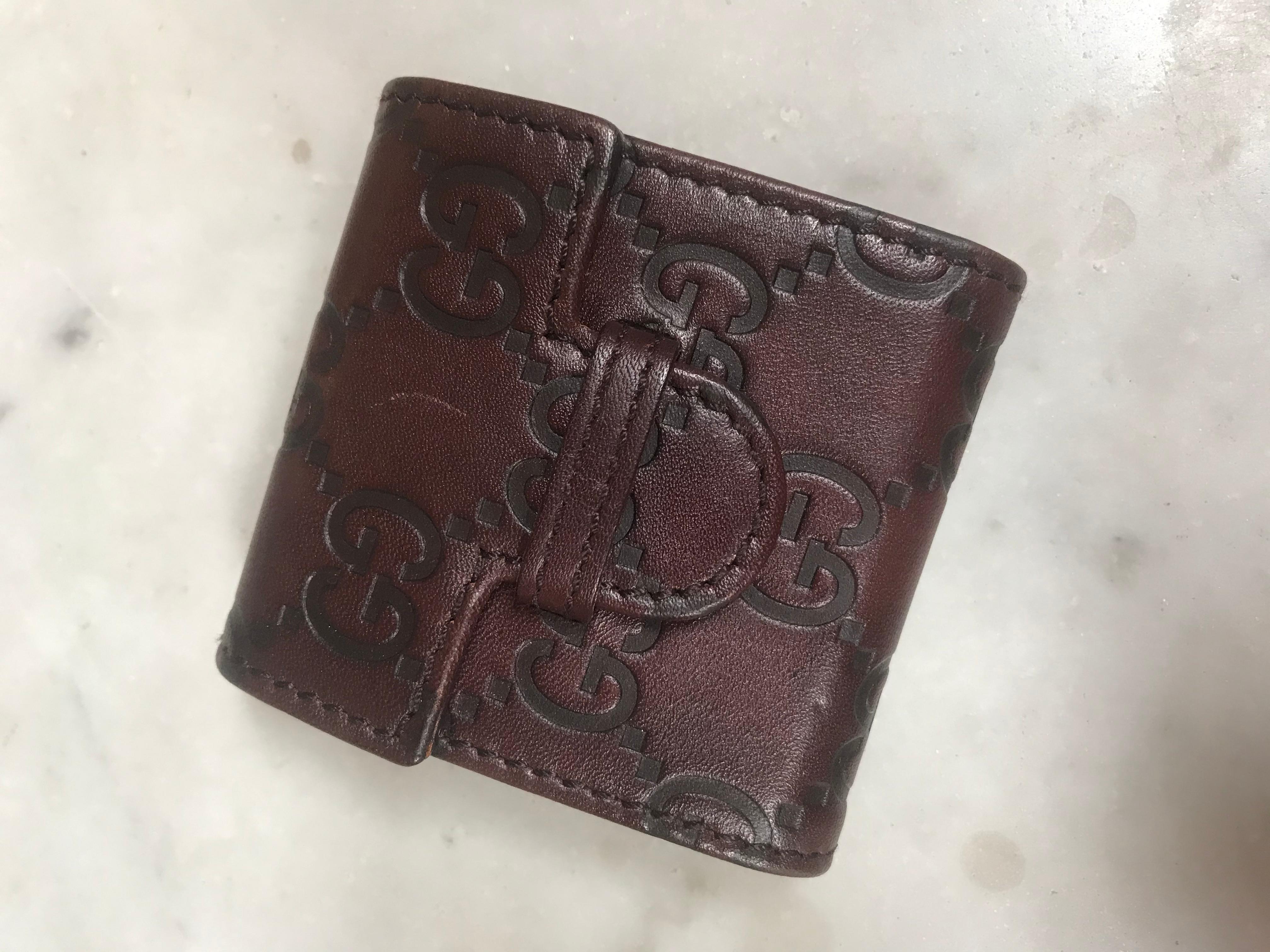 italien Réveil/montre de bureau Gucci Limited Edition Brown Travel:: Italie:: années 1980