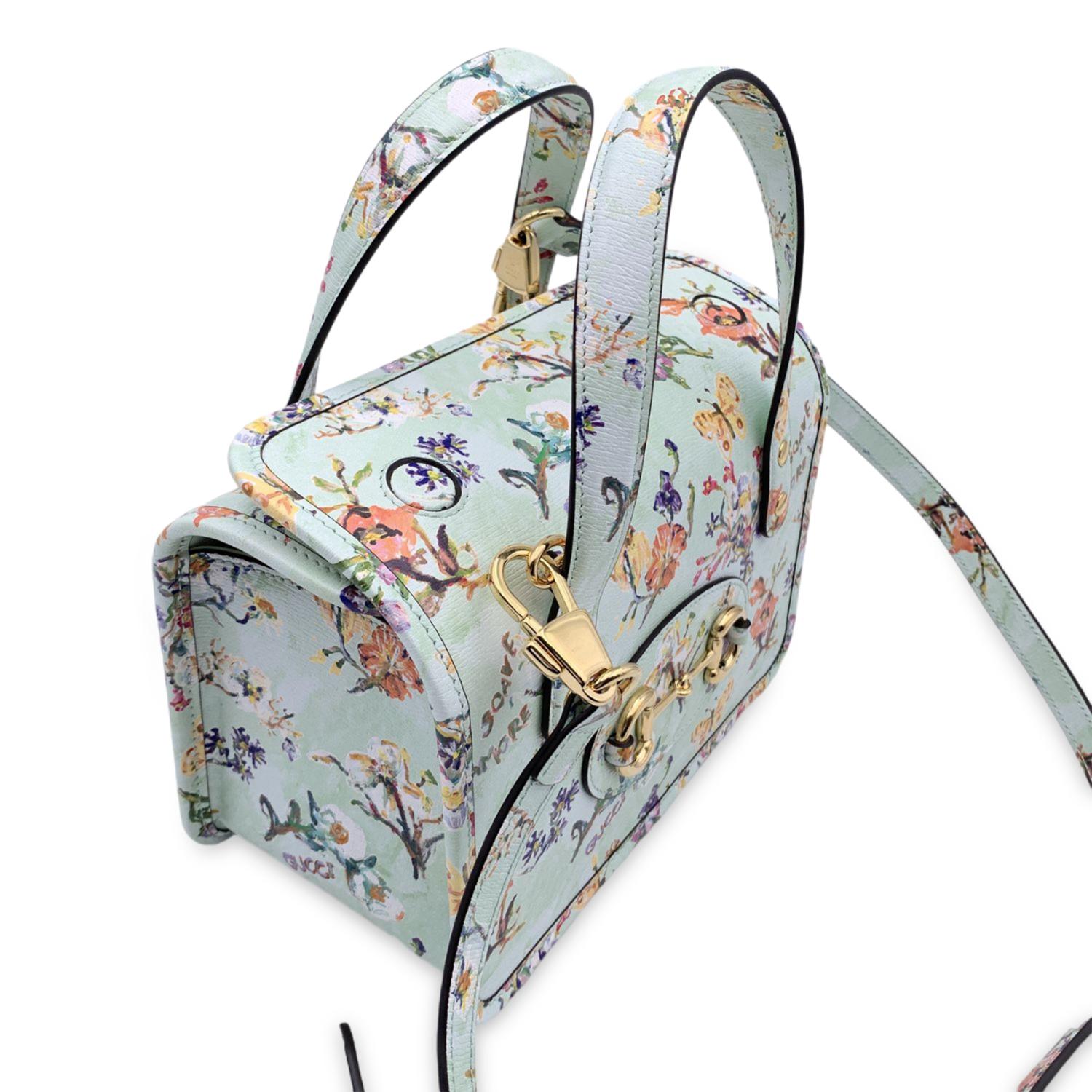 Women's Gucci Limited Edition Love Parade Horsebit 1955 Floral Handbag
