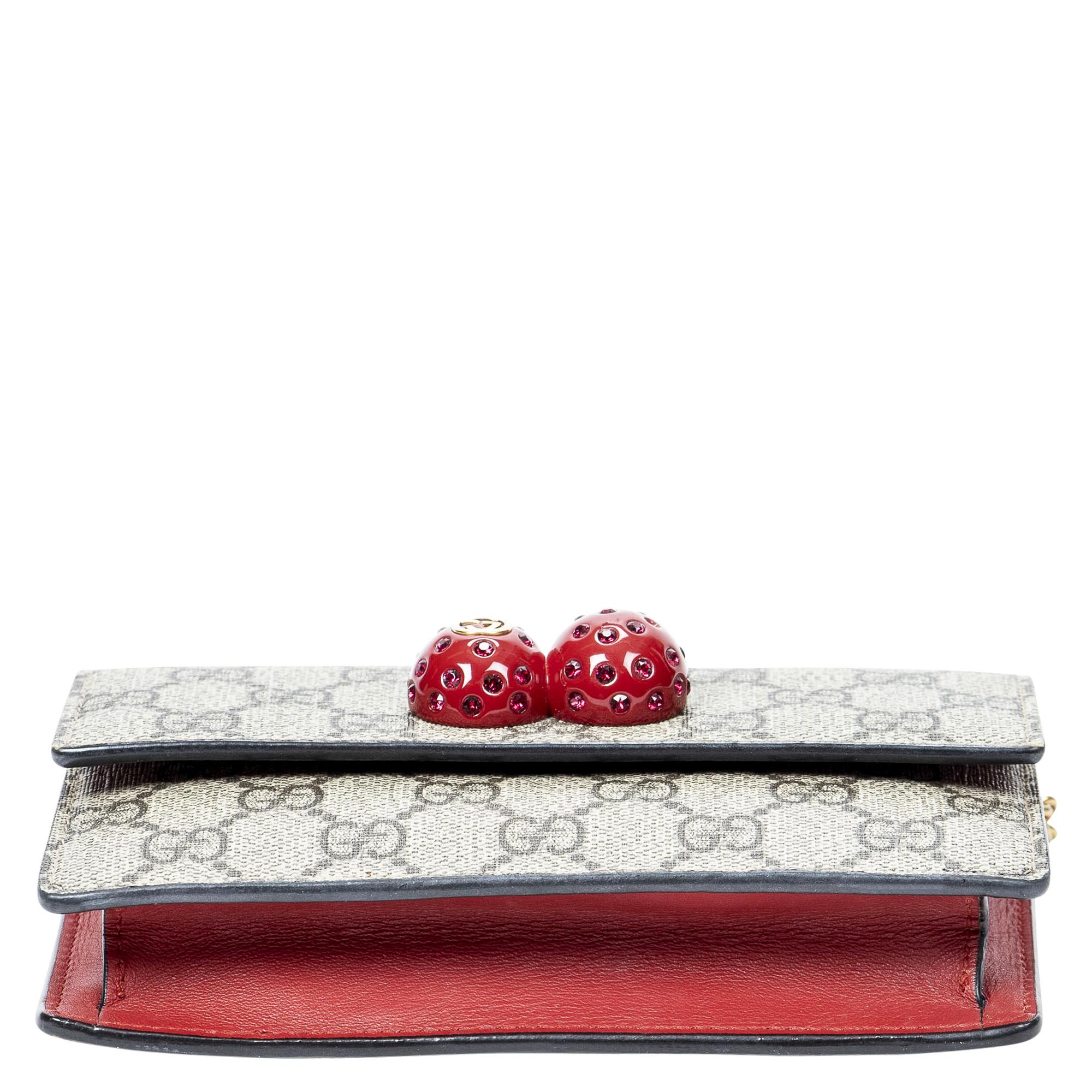 Gray Gucci Limited Edition Mini Cherry Bag For Sale