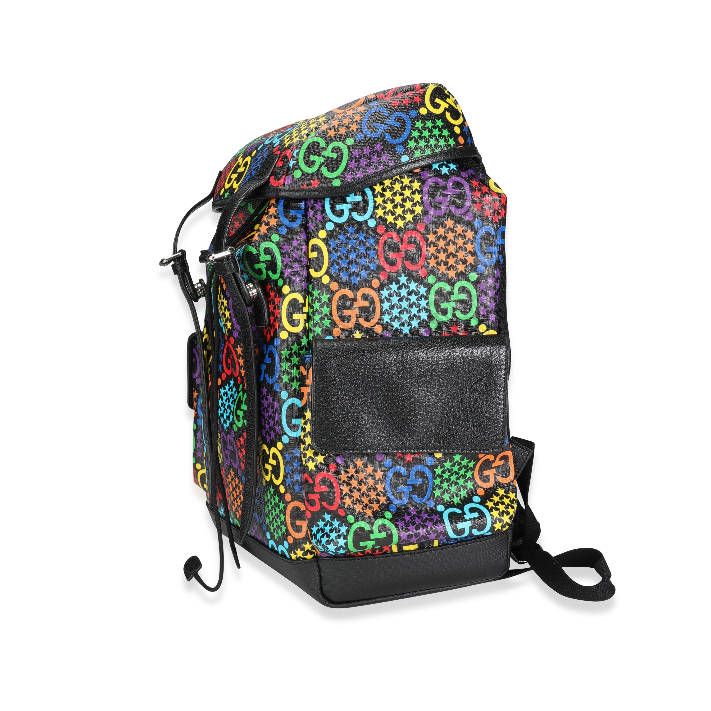 Listing Title: Gucci Limited Edition 'Psychedelic' Rainbow GG Supreme Canvas Medium Backpack
SKU: 117578
MSRP: 2390.00
Condition: Pre-owned (3000)
Handbag Condition: Excellent
Condition Comments: Excellent Condition. No visible signs of wear.
Brand: