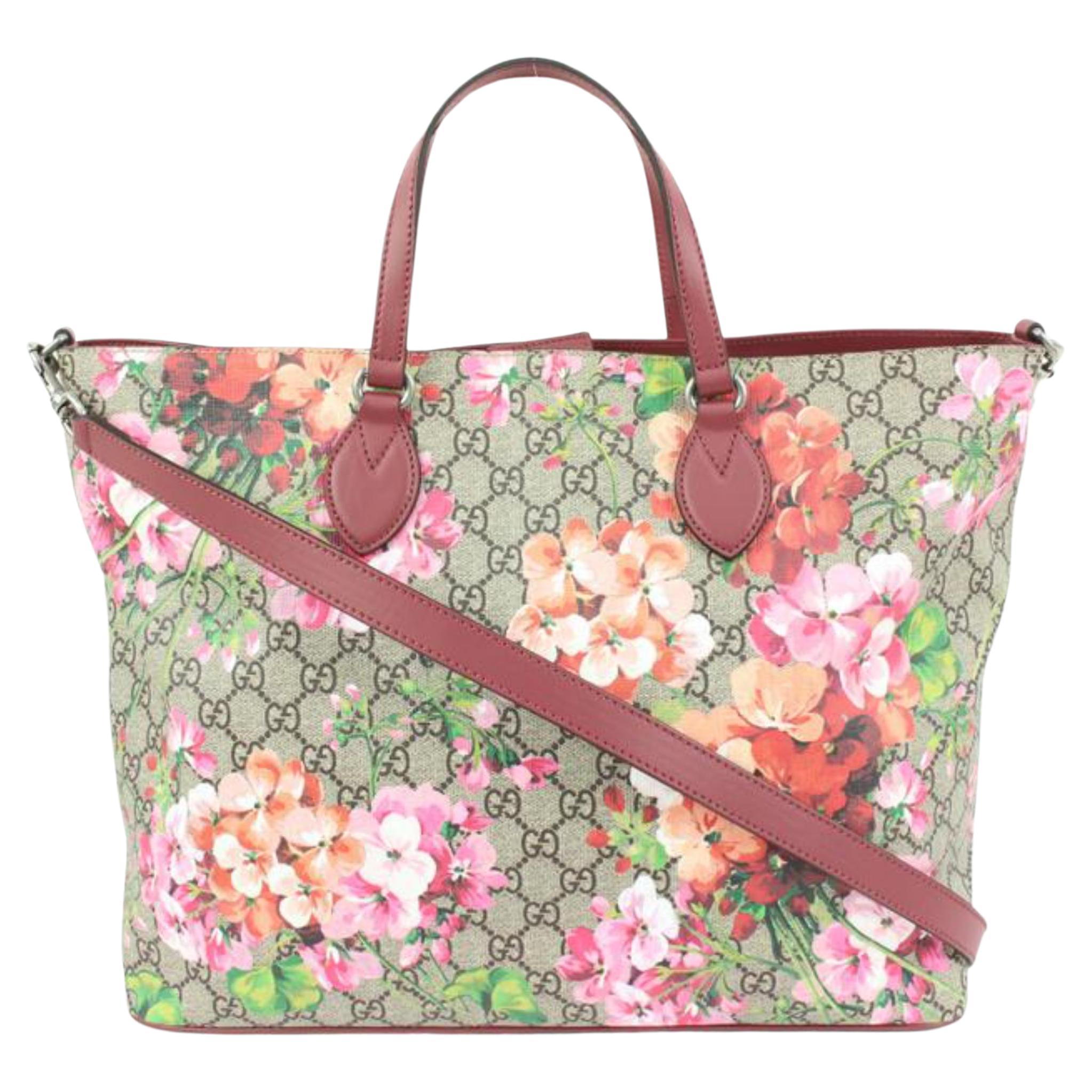 Gucci Limited GG Supreme Blooms Shopper Tote 2way 2g323s