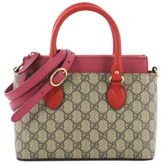 Gucci Linea A Convertible Tote GG Coated Canvas Mini