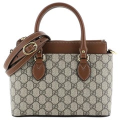 Gucci Linea A Convertible Tote GG Coated Canvas Mini