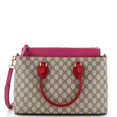 Gucci Linea A Convertible Tote GG Coated Canvas Small