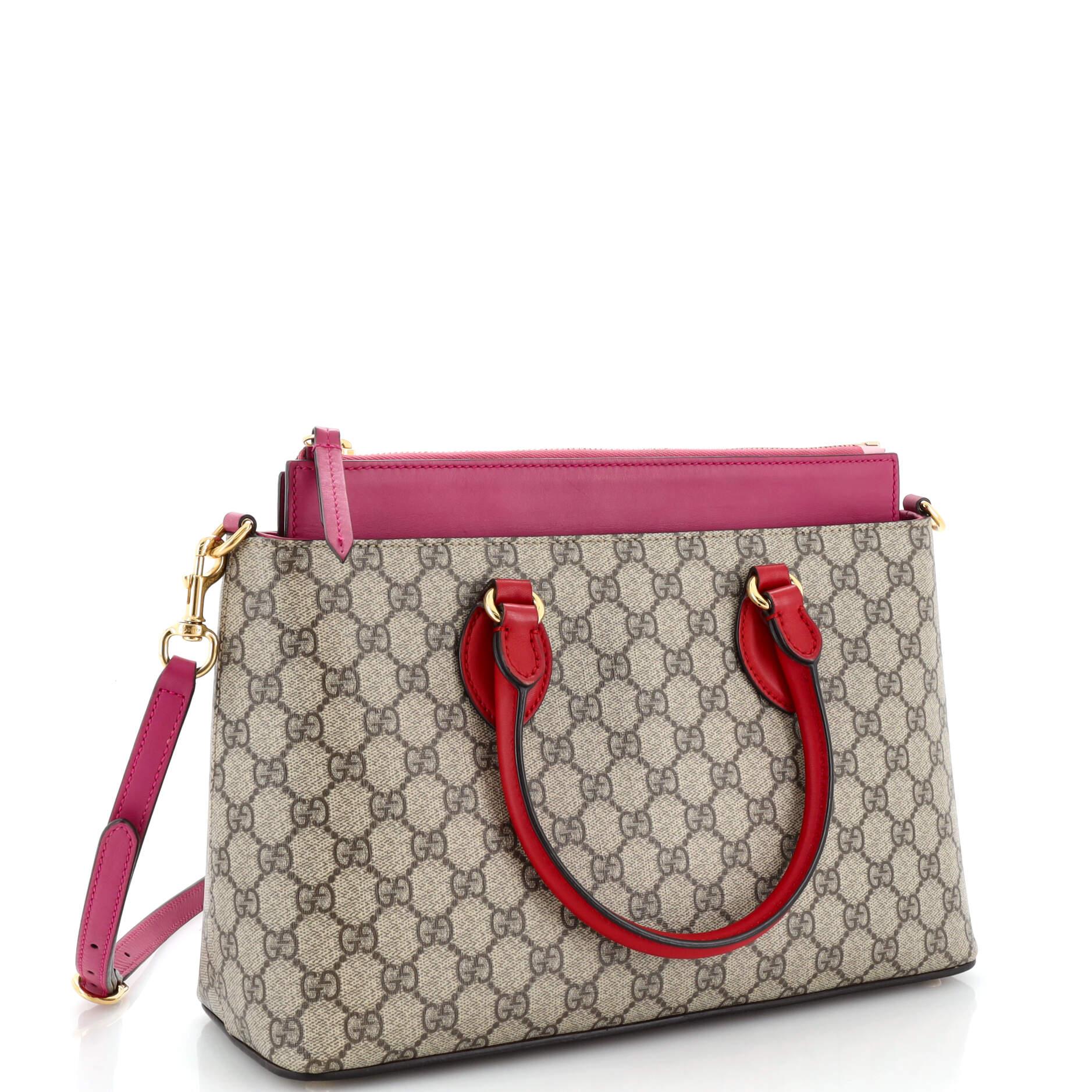 Gucci Linea A Convertible Tote GG Coated Canvas Small In Good Condition For Sale In NY, NY