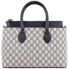 Gucci Linea A Convertible Tote GG Coated Canvas Small