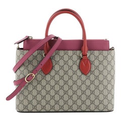 Gucci Linea A Convertible Tote GG Coated Canvas Small