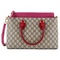 Gucci Linea A Convertible Tote GG Coated Canvas Small