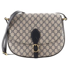 Gucci Linea A Saddle Bag GG Coated Canvas Small