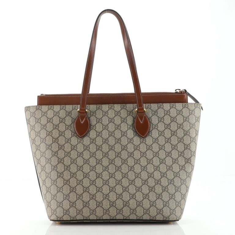 Gucci Linea A Zip Tote GG Coated Canvas Medium at 1stDibs