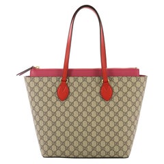 Gucci Linea A Zip Tote GG Coated Canvas Medium