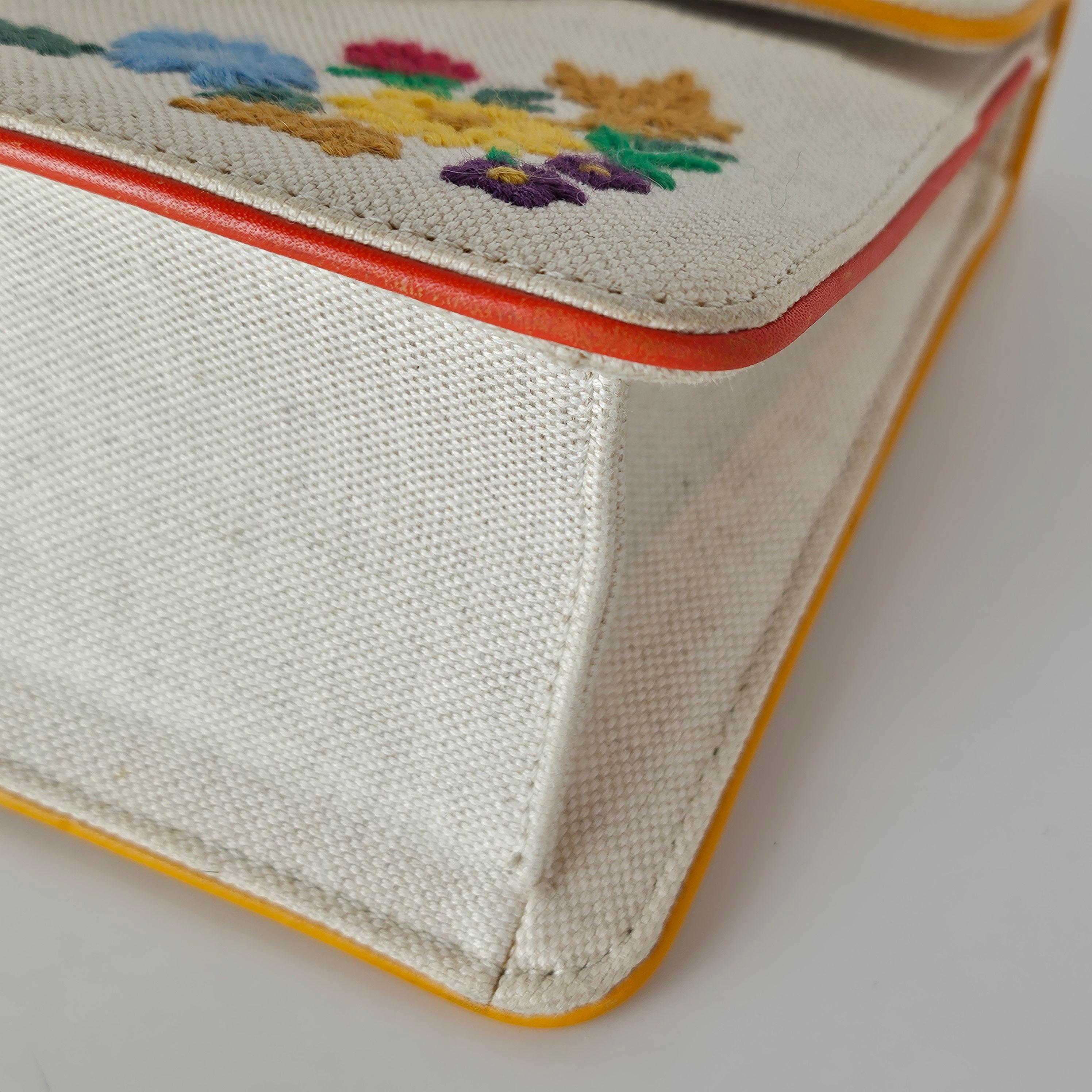 Gucci Linea Ricami Floral Cat Embroidered Shoulder Bag 1