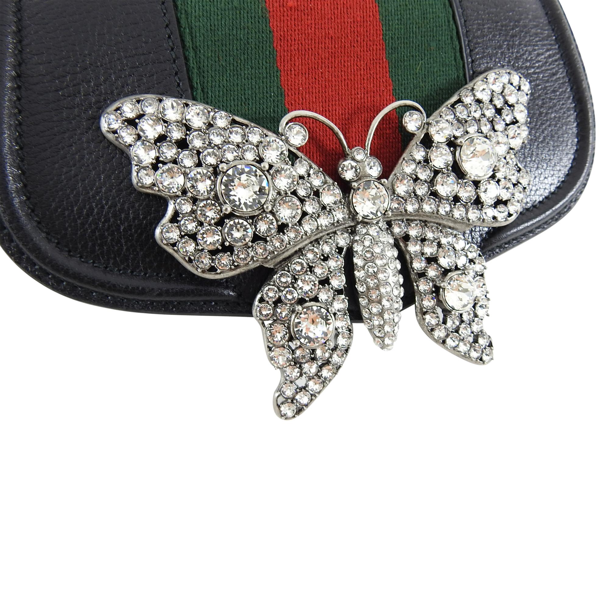 Gucci Linea Totem Small Crystal Rhinestone Crossbody Bag 4