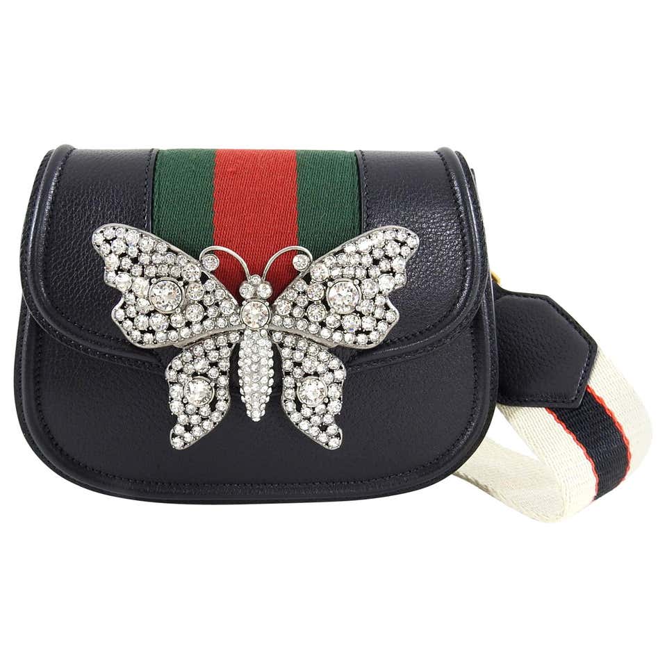 Gucci Rhinestone Gucci Linea Totem Small Crystal Rhinestone Crossbody Bag at 1stDibs