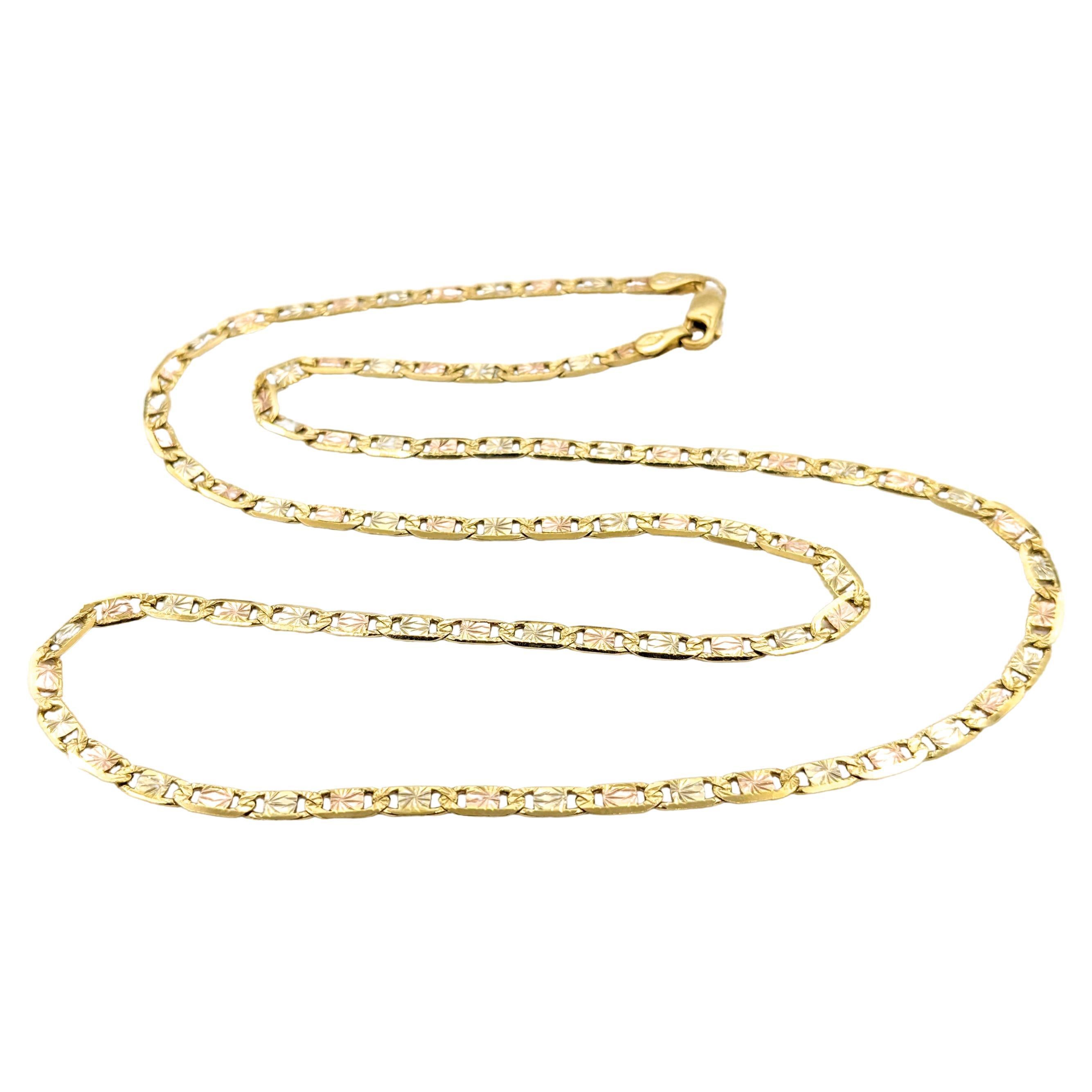 Gucci Link Design Necklace In Yellow Gold