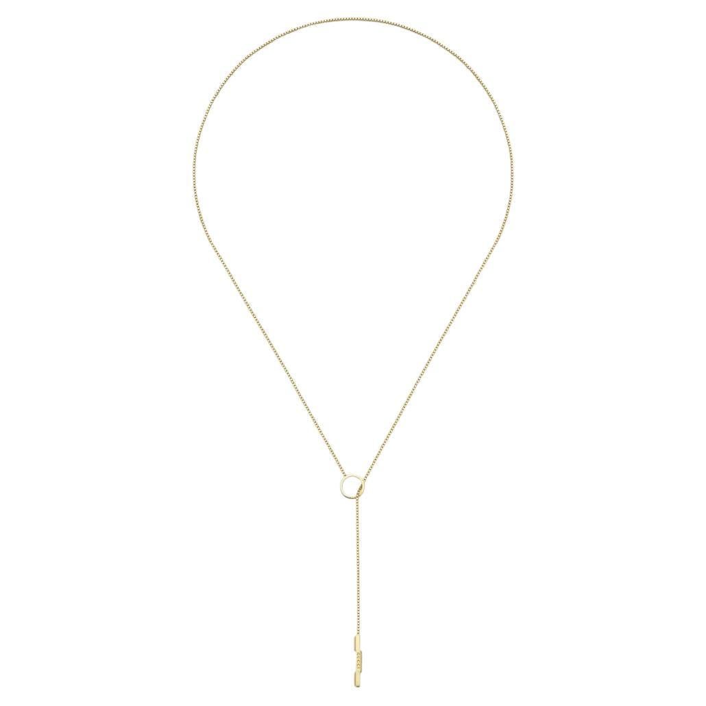 Gucci Gliederkette der Liebe 18 Karat Gelbgold Lariat Halskette YBB662110001 im Angebot