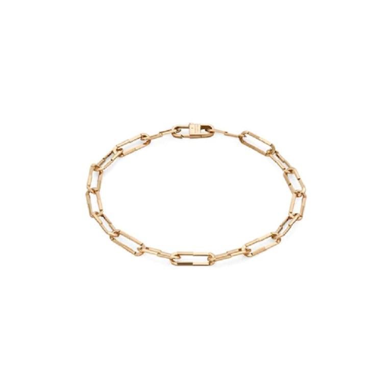 Gucci Link to Love 18K Rose Gold Chain Bracelet YBA744562001 In New Condition For Sale In Wilmington, DE