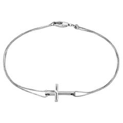 GUCCI Link to Love Bracelet croix en or blanc 18 carats YBA759354002