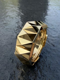 Gucci Link to Love 18k Yellow Gold Band Ring sz 17 US 8 12.6g 3250 retail