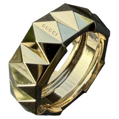 Gucci Link to Love 18k Yellow Gold Band Ring sz 17 US 8 12.6g 3250 retail